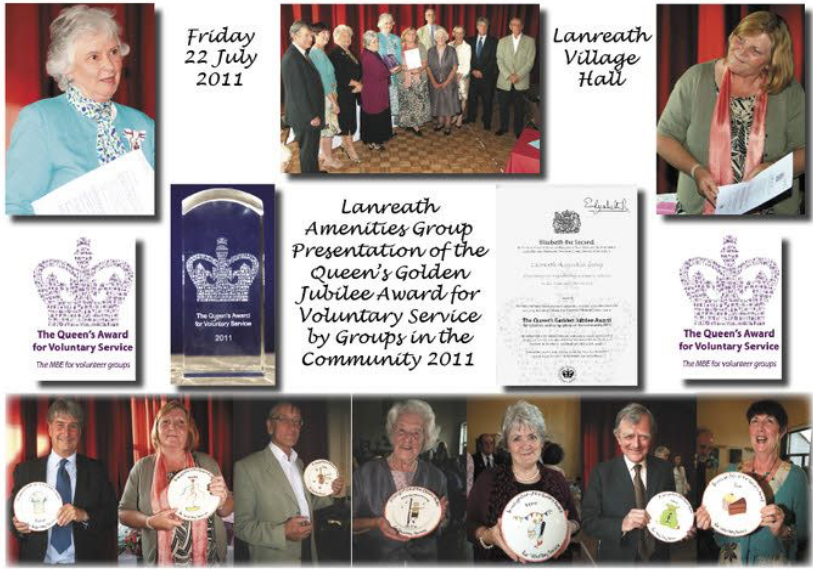 Photo montage. Presentation of the Queen's Golden Jubilee Award for Voluntary Service 