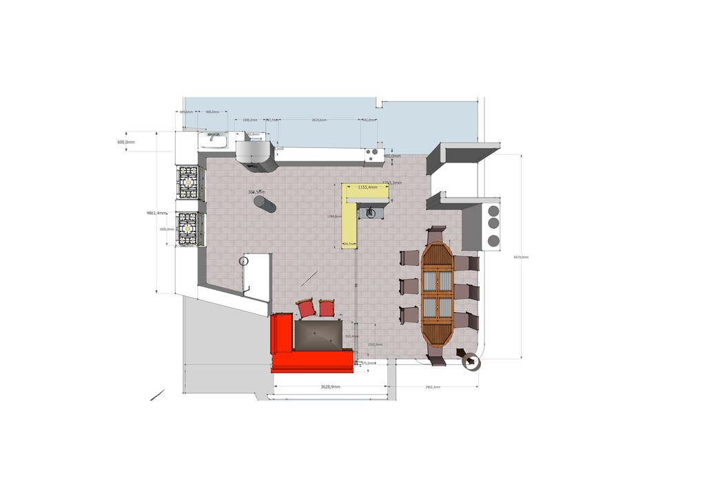 proposition d'implantation retenue vue dessus 2D