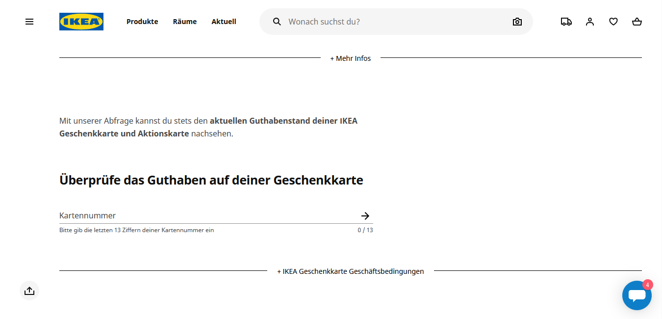 Ikea Gutscheinabfrage