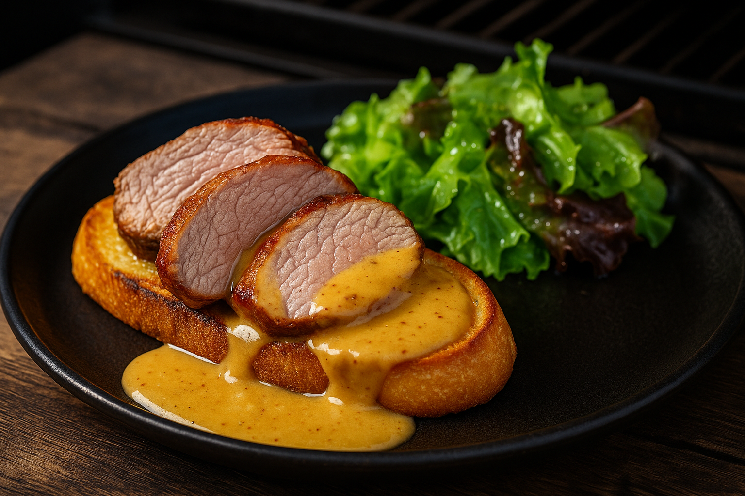 Schweinefilet-Bruscetta mit Biersauce – Zart, Würzig, Rustikal