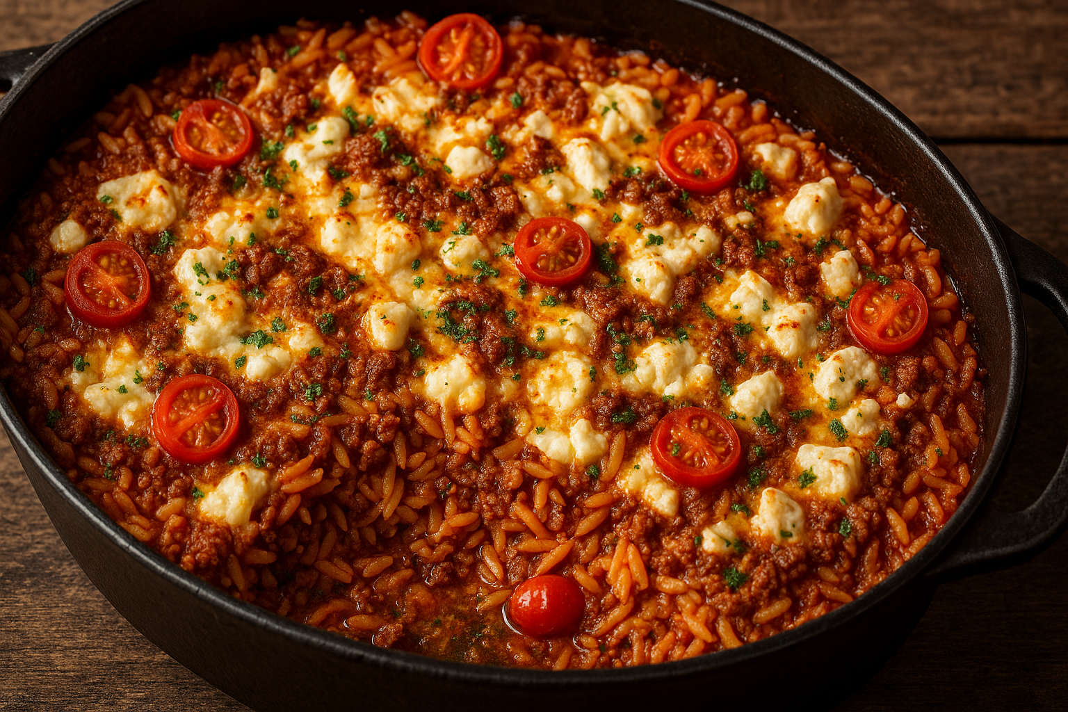 Kritharaki-Auflauf vom Grill – griechisches Ofenglück mit Feta & Hack