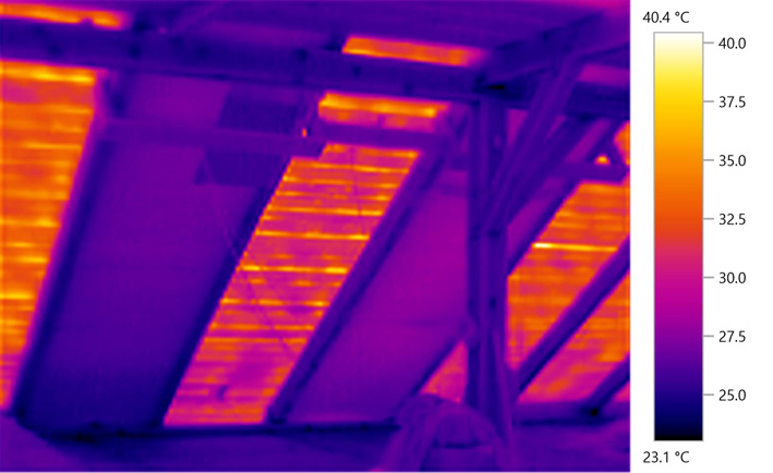 Infrarotbeschattung, Thermographie Dachboden