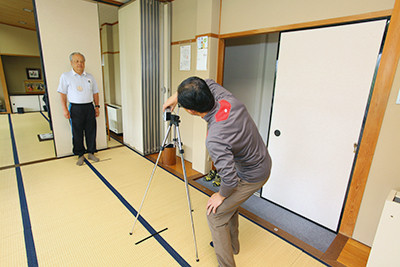 断食前の写真撮影