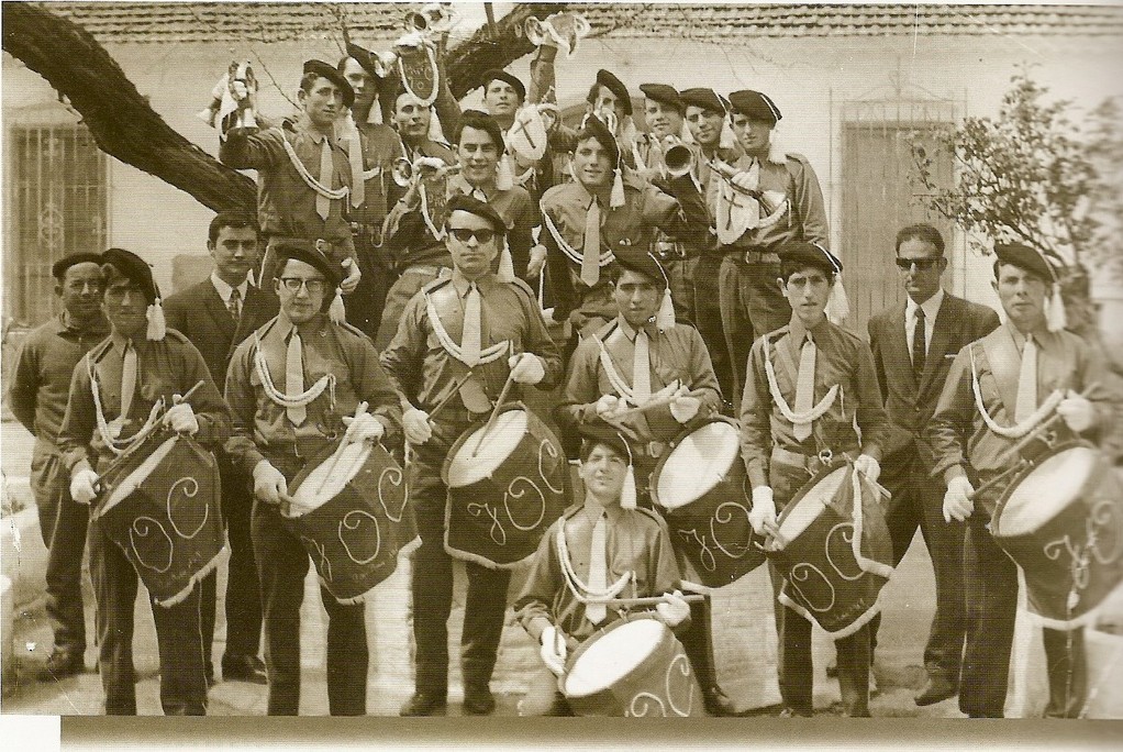 La banda "tambores y cornetas" en 1967