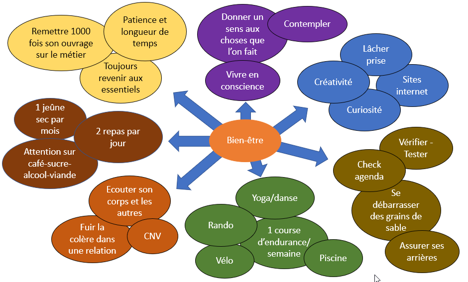 Diagramme sur le bien-être selon Pierre-Olivier Maurin