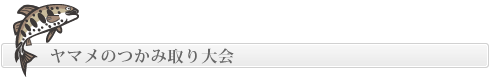 ヤマメのつかみ取り大会