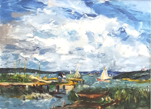 Segelboote am Ammersee (nach Eugen Dekkert)