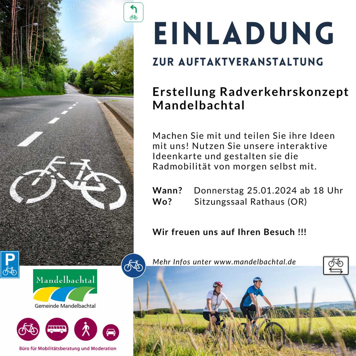 Auftaktveranstaltung Radverkehrskonzept Mandelbachtal