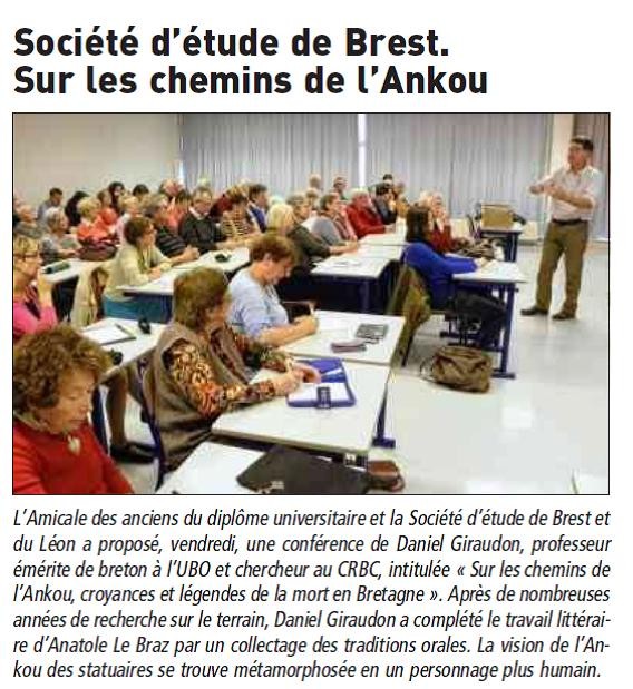 Le Télégramme, 23 octobre 2013