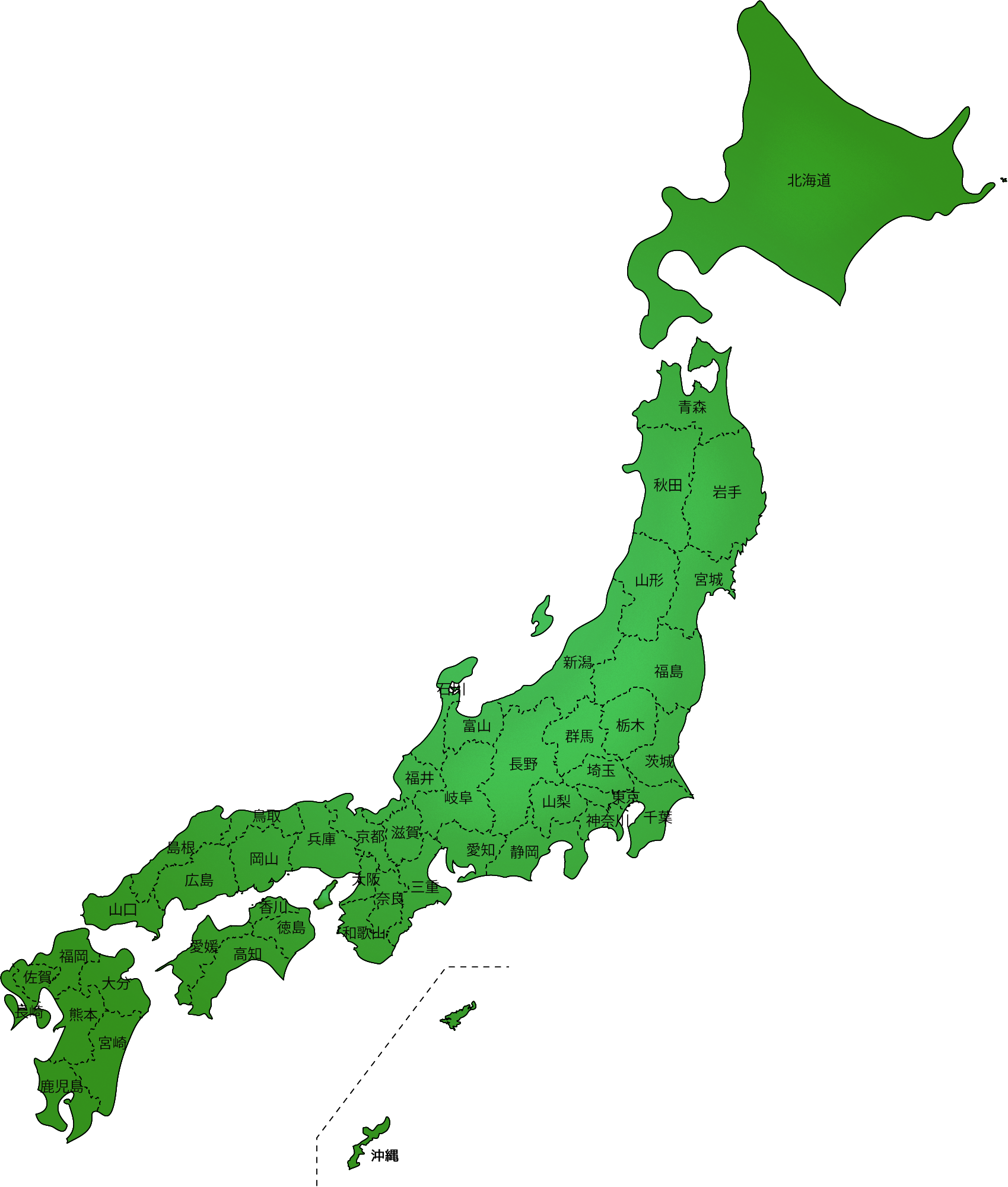 日本地図 【産業廃棄物収集運搬業許可申請ガイド宮城】