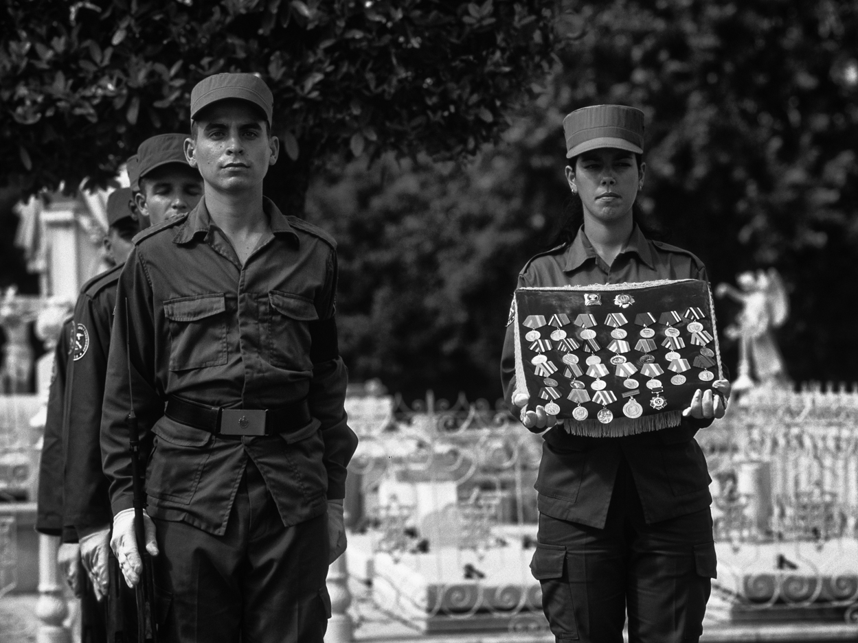 Beerdigung eines hohen Militärs auf dem Friedhof 