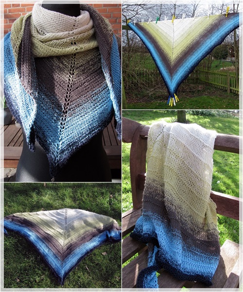 "Boneyard Shawl" by Stephen West aus "am Fluss entlang" / Anleitung kostenlos bei ravelry / Verbrauch 550m 