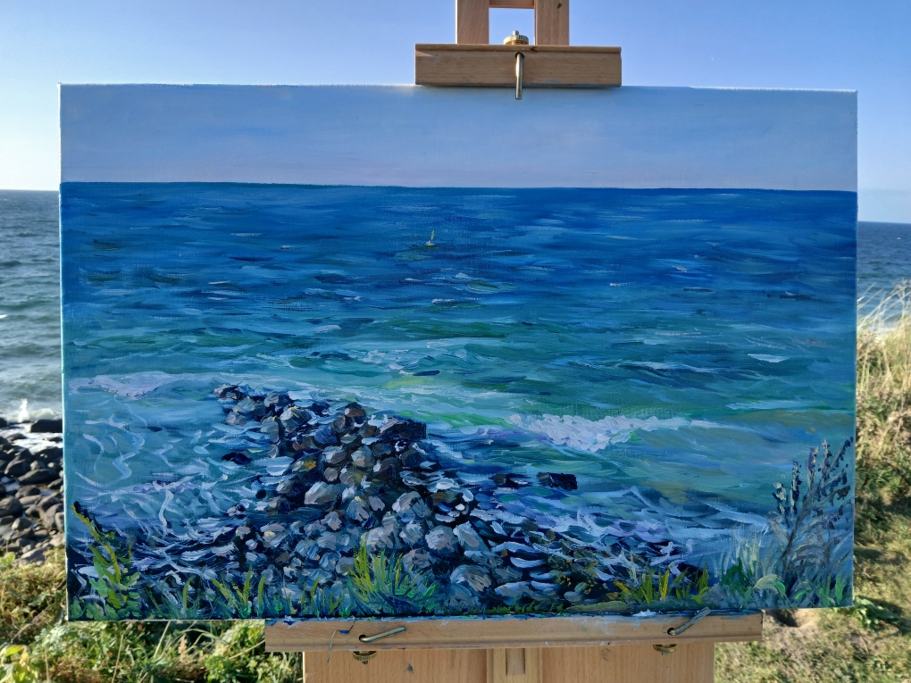 Blank Eck, Öl 40 x 60, plein air