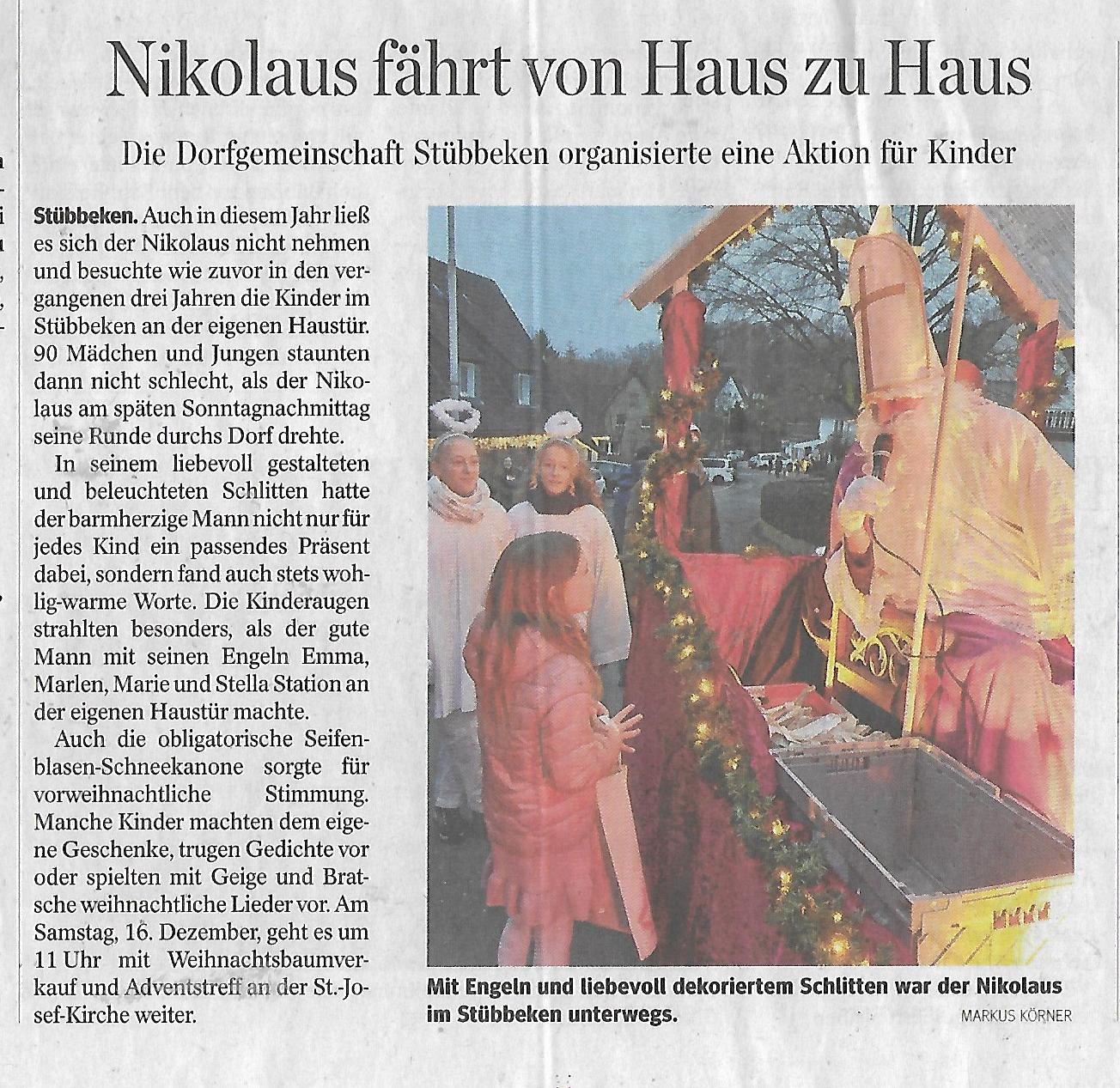 2023.12.10 Nikolaus fährt von Haus zu Haus