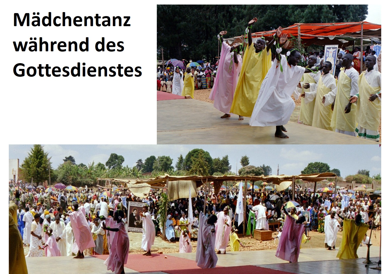 Mädchentanz während des Gottesdienstes