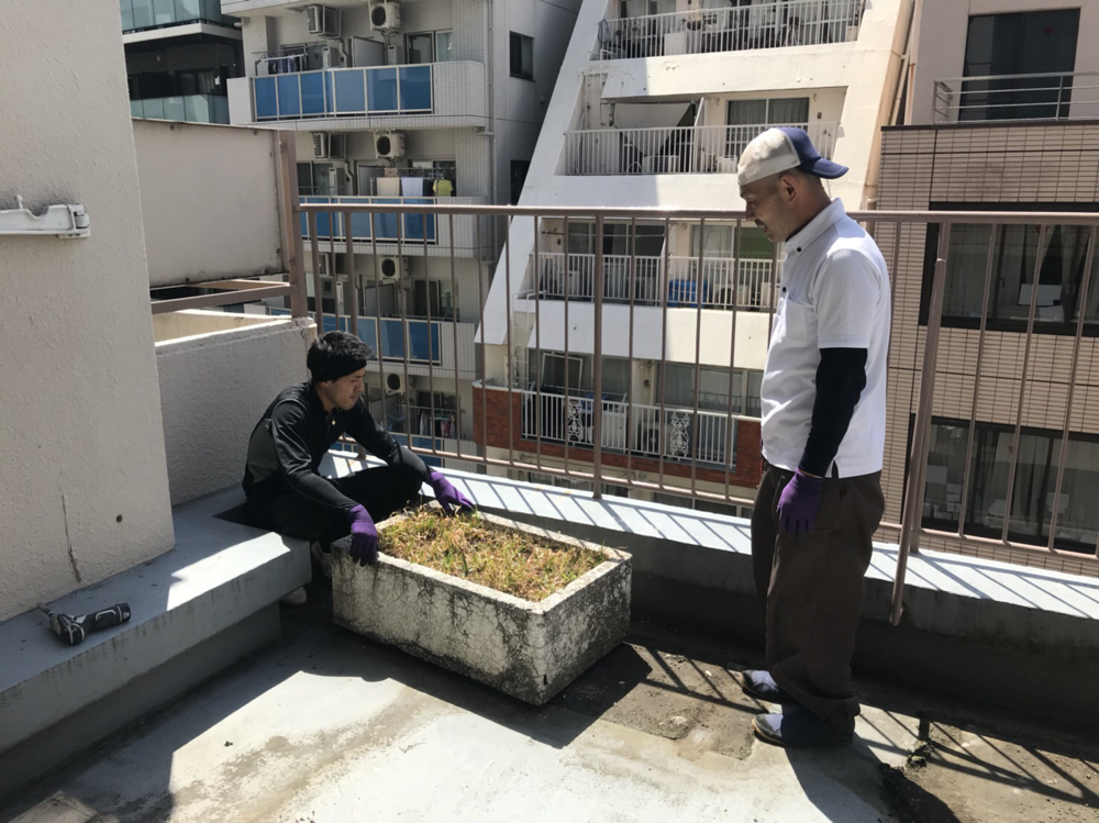 屋上の物置撤去 Maホームサービス 東京 神奈川の冷蔵庫吊り上げ 物置撤去はおまかせください