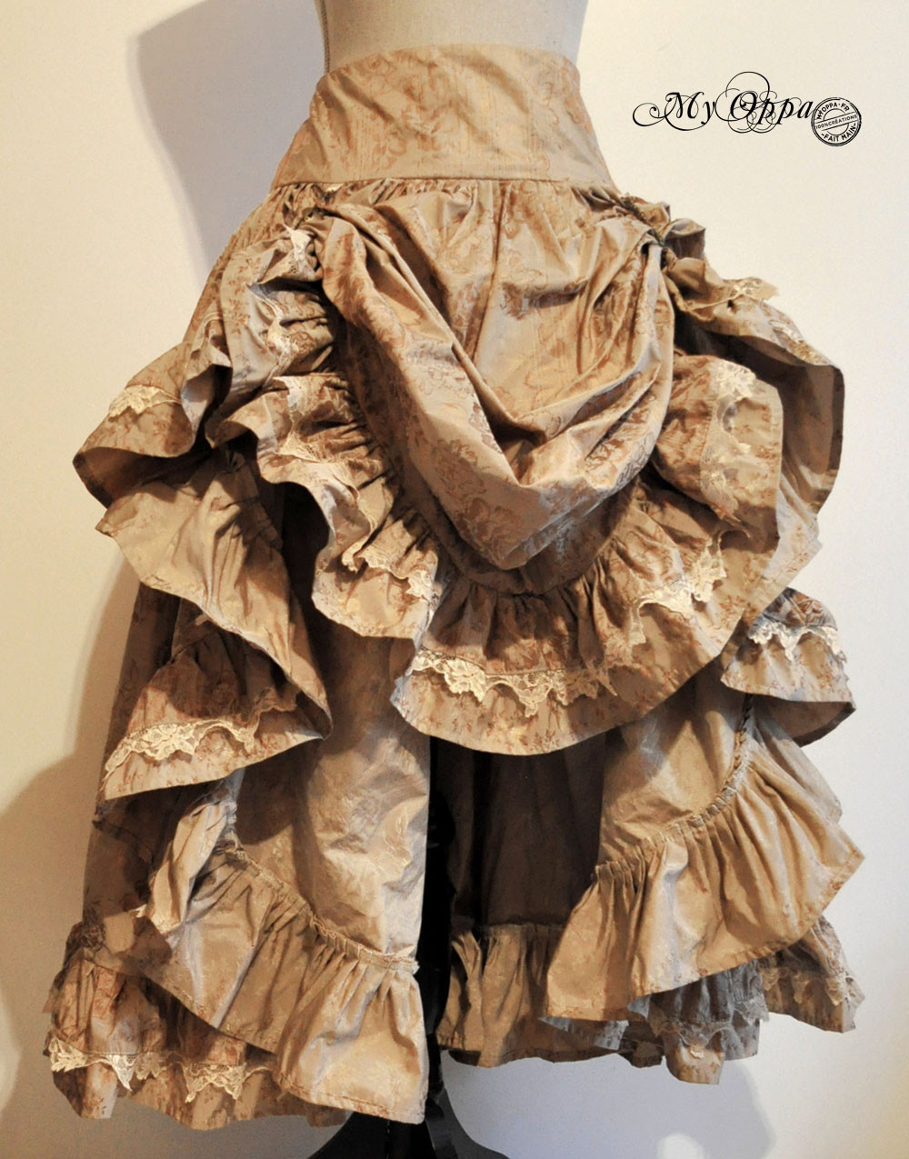 My Oppa creation jupe longue mariage relevée Steampunk boheme victorien medieval danse spectacle, wedding Skirt Bohemian Victorian Dance Show