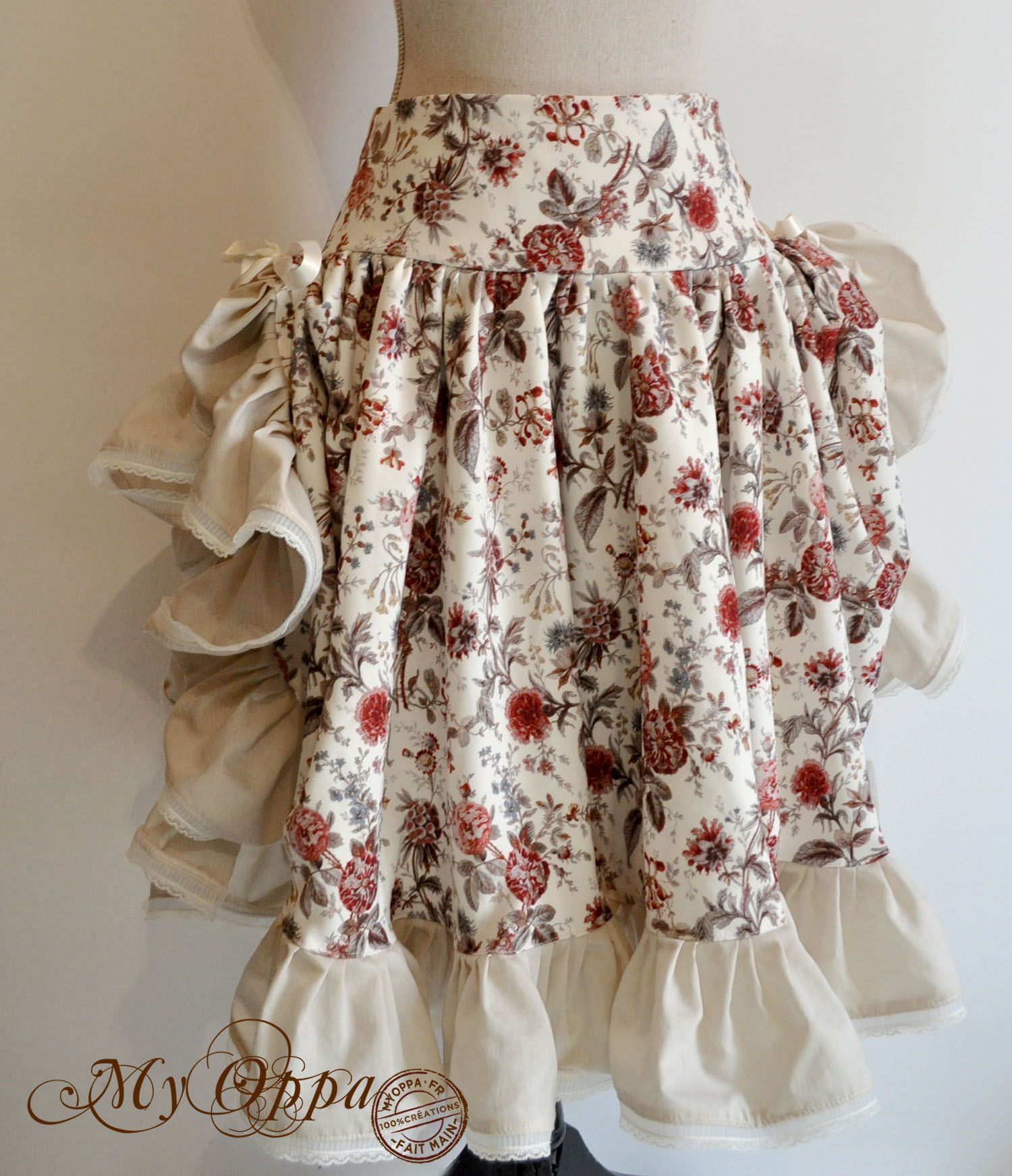 creation my oppa skirt steampunk clothes fashion costume flowers