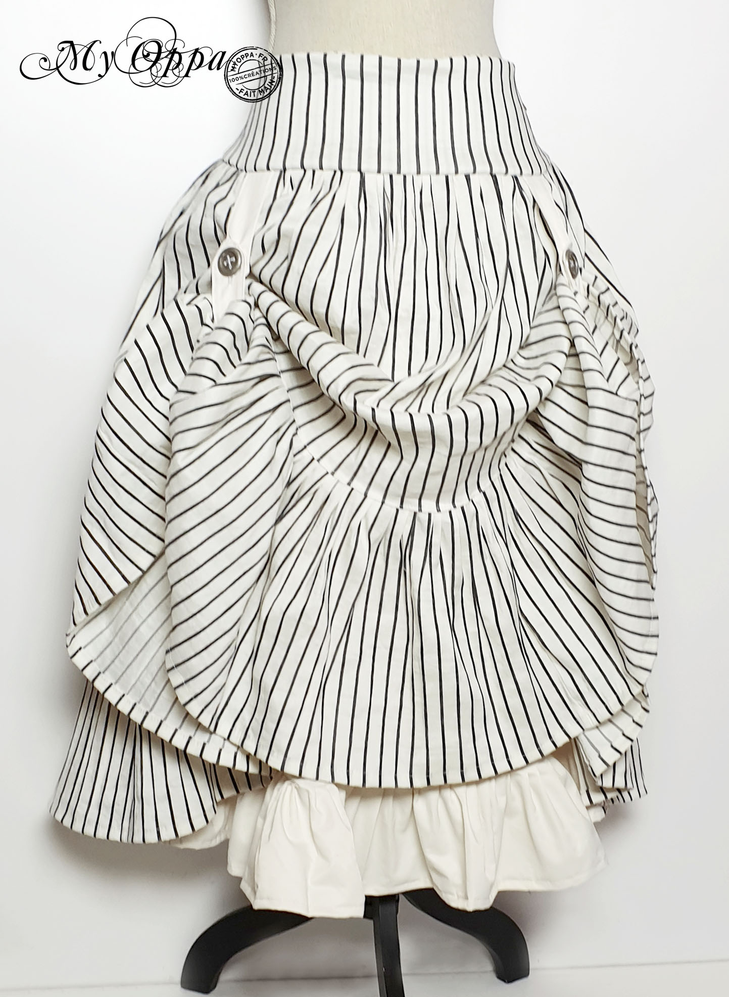 creation my oppa skirt steampunk stripe 
