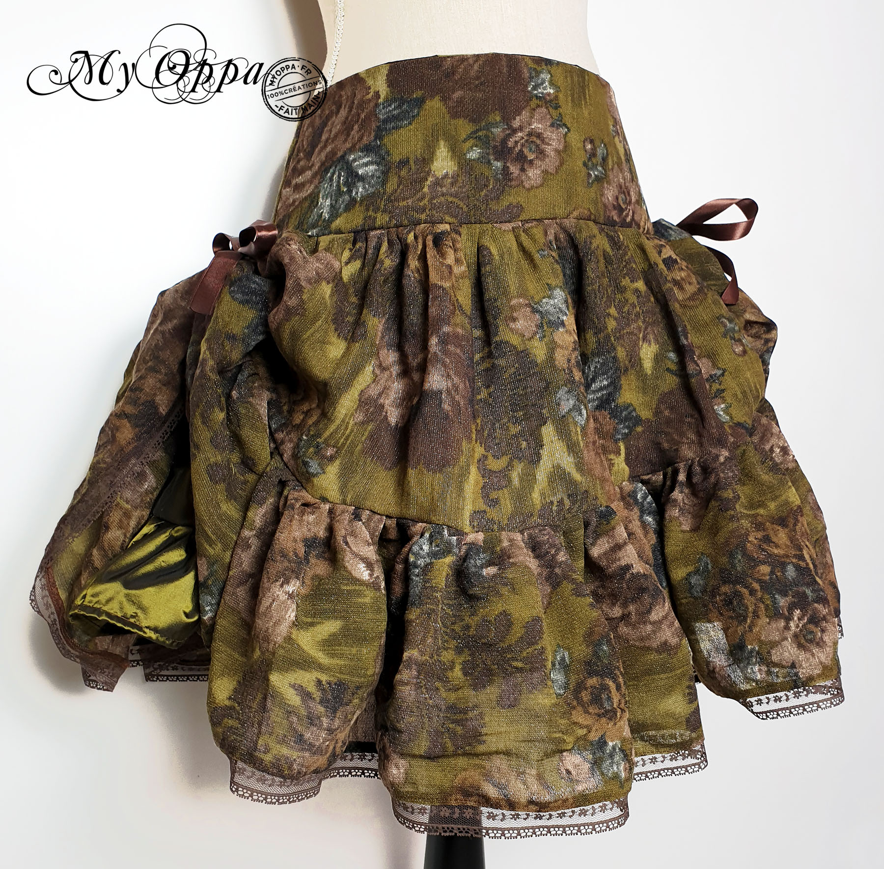 My Oppa creation jupe longue mariage relevée Steampunk boheme victorien medieval danse spectacle, wedding Skirt Bohemian Victorian Dance