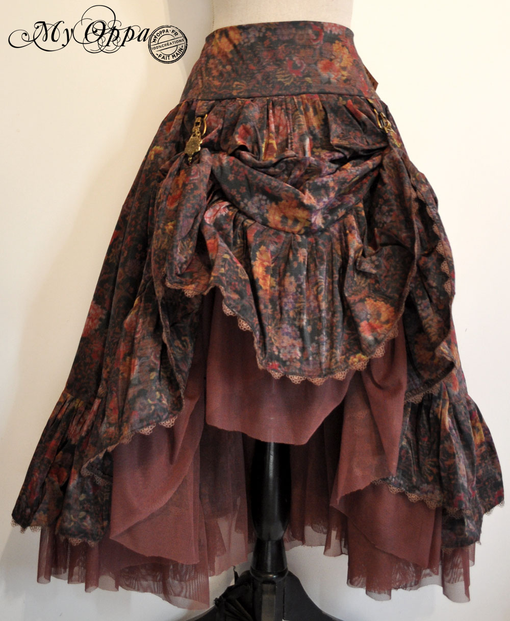 creation jupe steampunk my oppa bohème skirt fashion