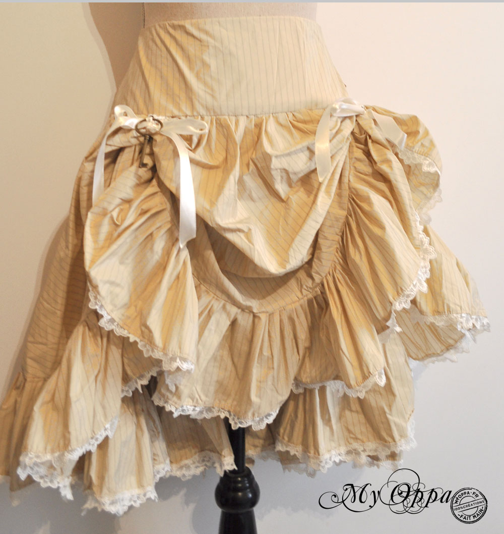 My Oppa creation jupe longue mariage relevée Steampunk boheme victorien medieval danse spectacle, wedding Skirt Bohemian Victorian Dance Show