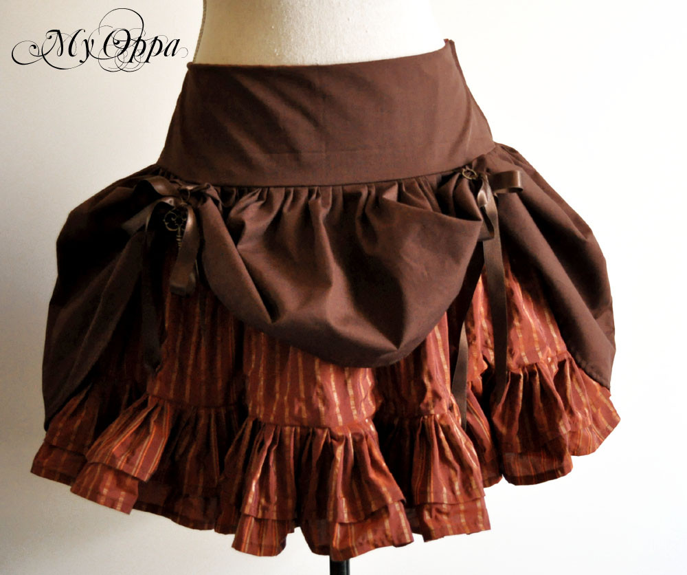 My Oppa creation jupe courte relevée Steampunk boheme victorien medieval danse spectacle, Skirt short Bohemian Victorian Dance Show