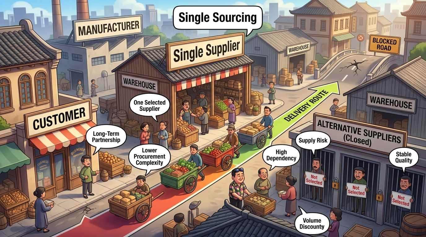 Single Sourcing: Maximale Effizienz oder riskantes Spiel?