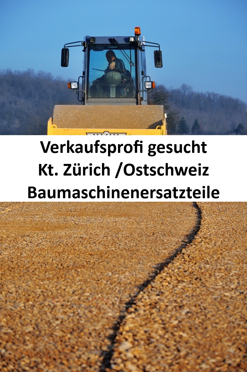 Verkaufsprofi als Gebietsleiter/in Aussendienst Baumaschinen Kt. Zürich/Ostschweiz