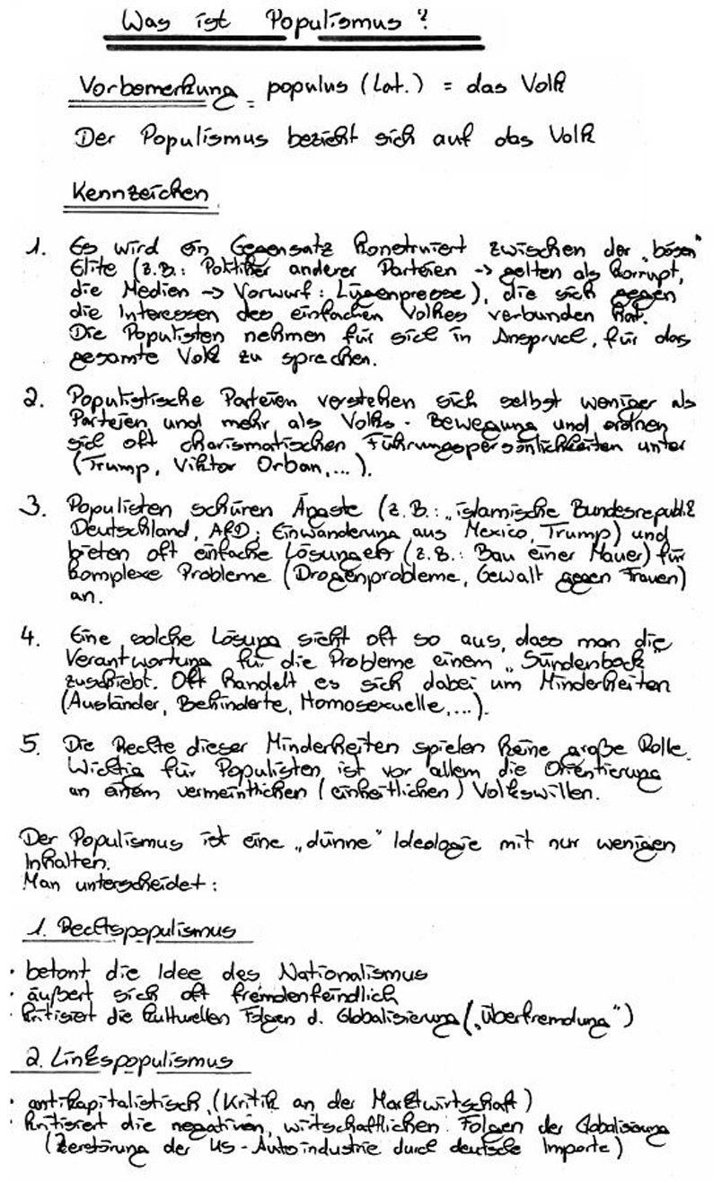 Sozistunde 12062a - Was ist Populismus? - Sozi-Stunde bei Herrn Griesar