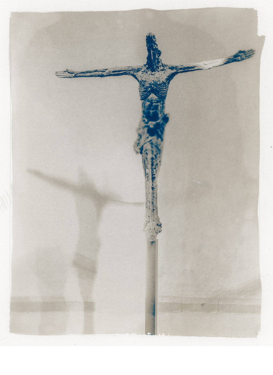 Crucifiction - toned cyanotype
