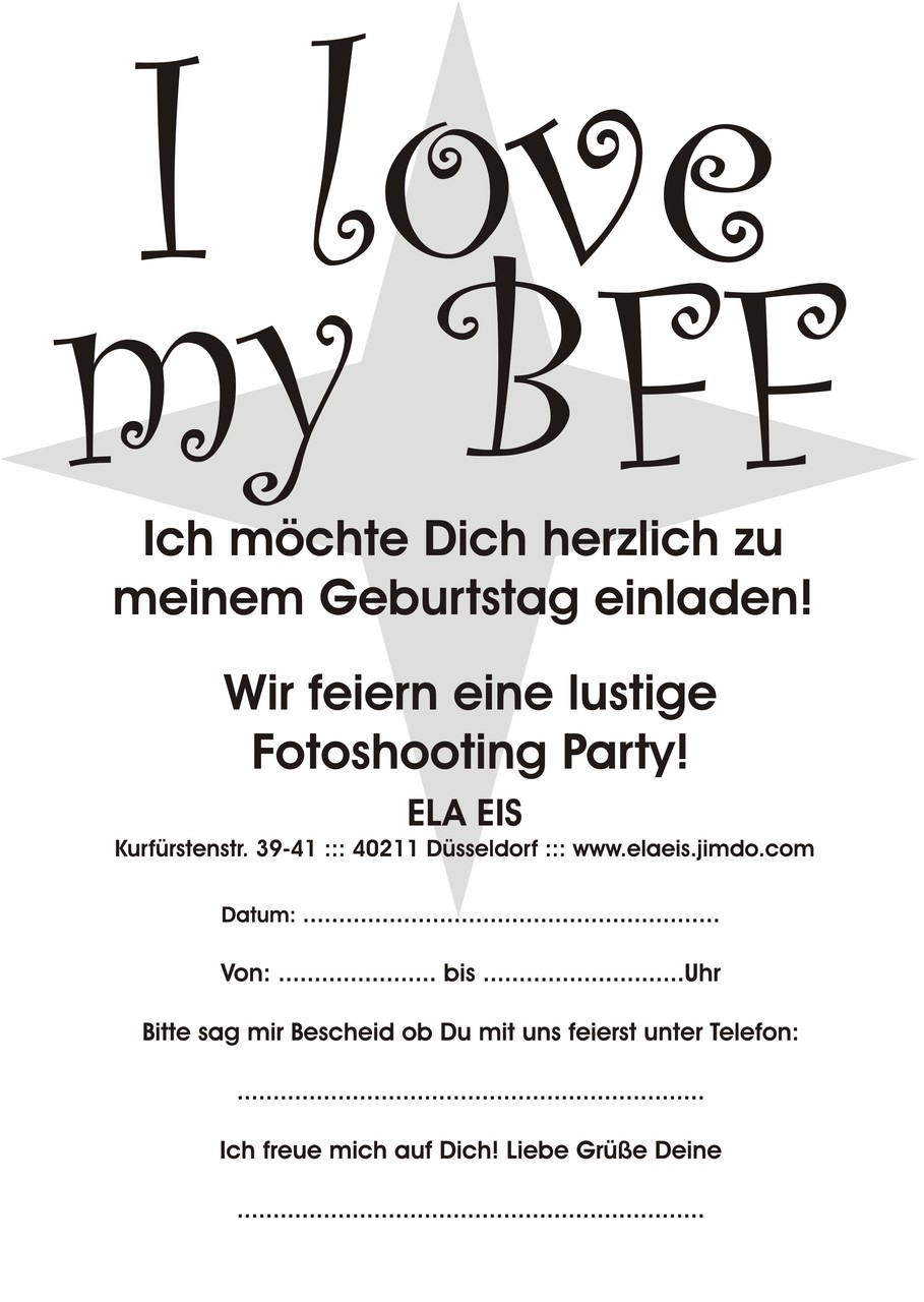 Die Neuen Gratis Einladungkarten Fur Die Teenagergeburtstag Fotoshooting Party Sind Da Hier Anschauen Ela Eis Dusseldorf