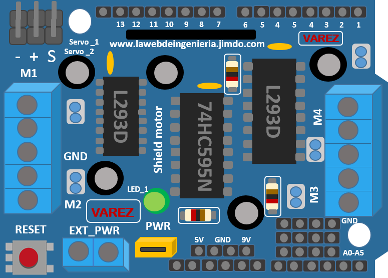 Shield l293d la web de ingenieria
