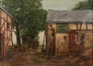 "Norddeutsches Bauerngehöft mit Hühnerhof"