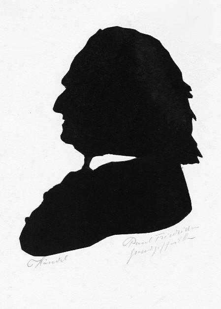 Georg Friedrich Händel von Paul Friedrichsen handgeschnitten