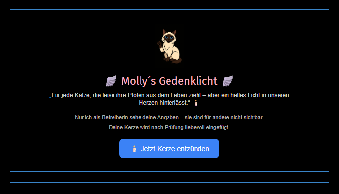 Gedenklicht entzünden