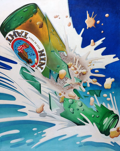 N°4023 - REDON - Hinano éclatée (1981) - 92 x 73 - Huile sur toile