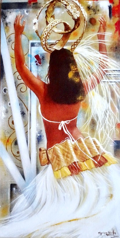 N°7 - Précieuse 2023 - 80 x 40 - Huile sur toile 