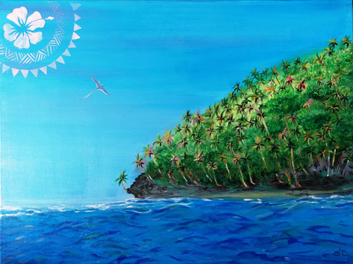 N°17 - LURIA - Tahiti iti - 59 x 80 - Acrylique sur toile