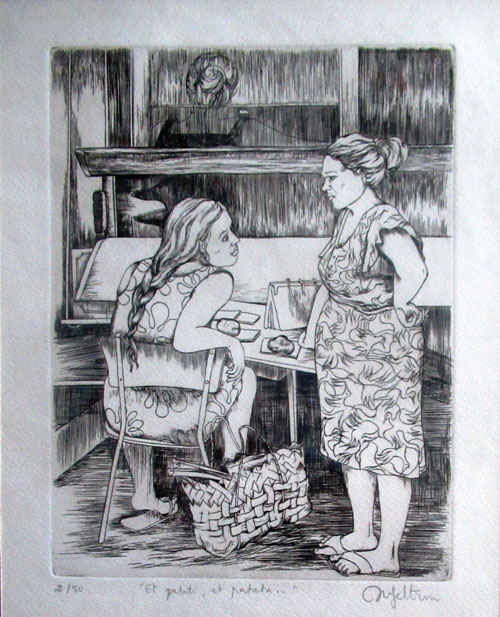 VSO180 FELTRIN MICHELE ET PATATI ET PATATA 19X15 GRAVURE N°2/50