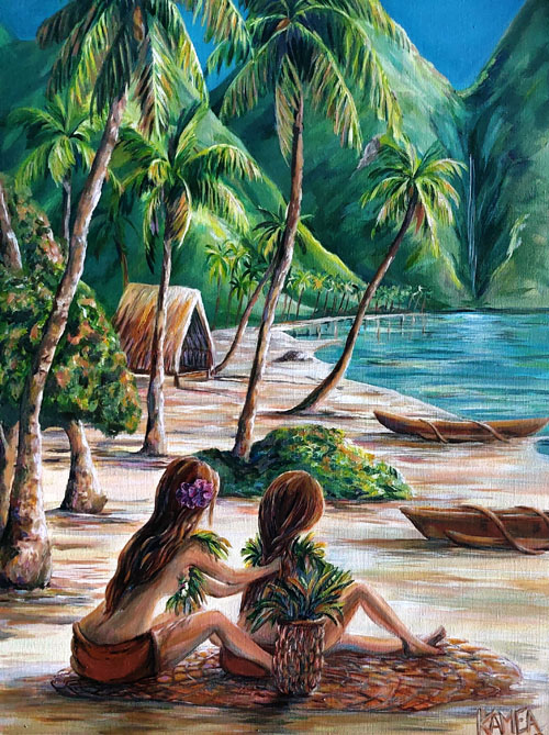 N°68 - KAMEA - Tuahine - 81 x 60 - Acrylique sur toile (VENDU)