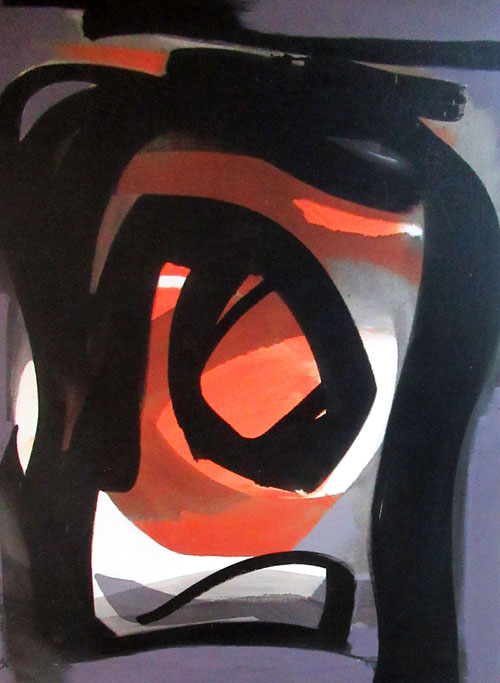 N°3946 - CROCQ Henri (1925 - 2022) - Abstrait (1990) - 108 x 83 - Huile sur toile