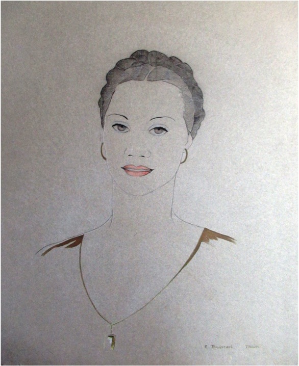 N°3519 - BOURCART Emile (1904 - 1981) - Portrait - 60 x 50 - Mixte sur carton