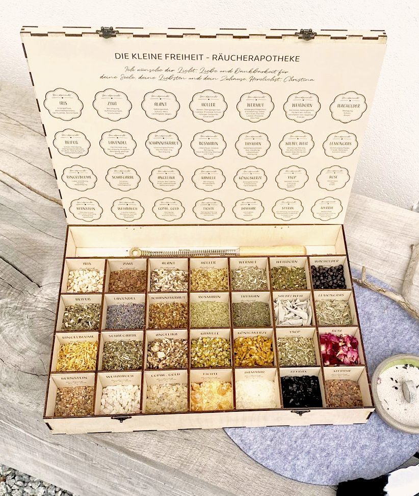 Die Räucherbox Rauhnächte mit Dekoration