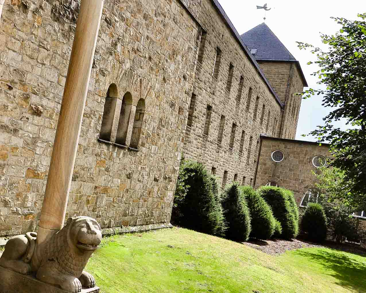 Baumberger Sandstein als Baugut in den Baumbergen.