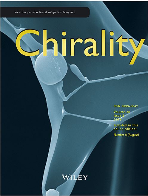 Micrography (by A. Laurita) of a film made by a Crosslinked Elastomeric-Proteins Inspired Polypeptide produced in our lab and recently published in Chirality (Volume 28, Issue 8, Pages 606-611). The image gained the cover of the last number of Chirality. 
