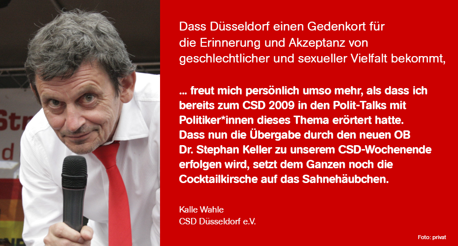 Bild: Statement von Kalle Wahle, CSD Düsseldorf