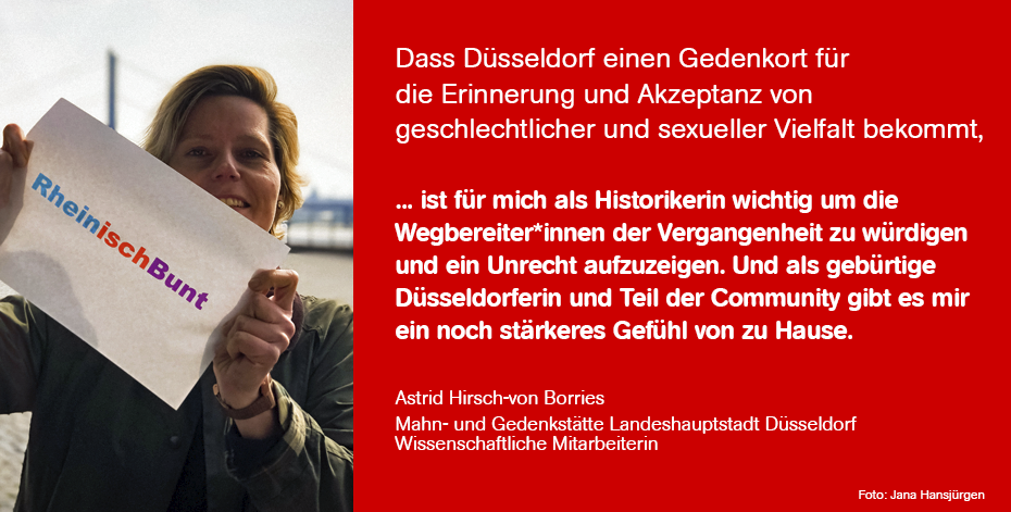 Bild: Statement von Astrid Hirsch-von Borries, Mahn und Gedenkstätte