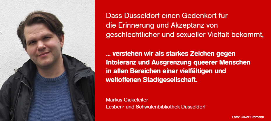 Bild: Statement von Markus Gickeleiter, Lesben- und Schwulenbibliothek Düsseldorf