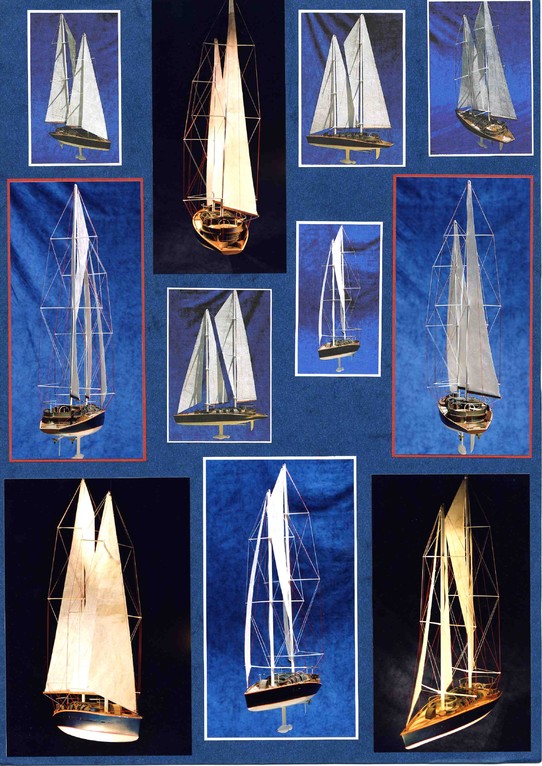 Etude, conception et maquette : voilier de 30m. Plans et maquette Hervé Arnoul pour IMS